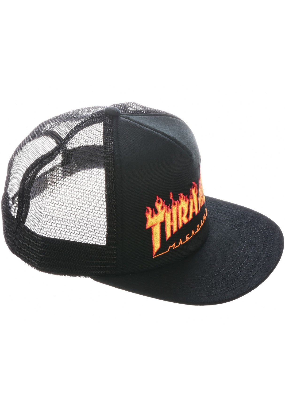 Embroidered Flame Logo black Closeup2