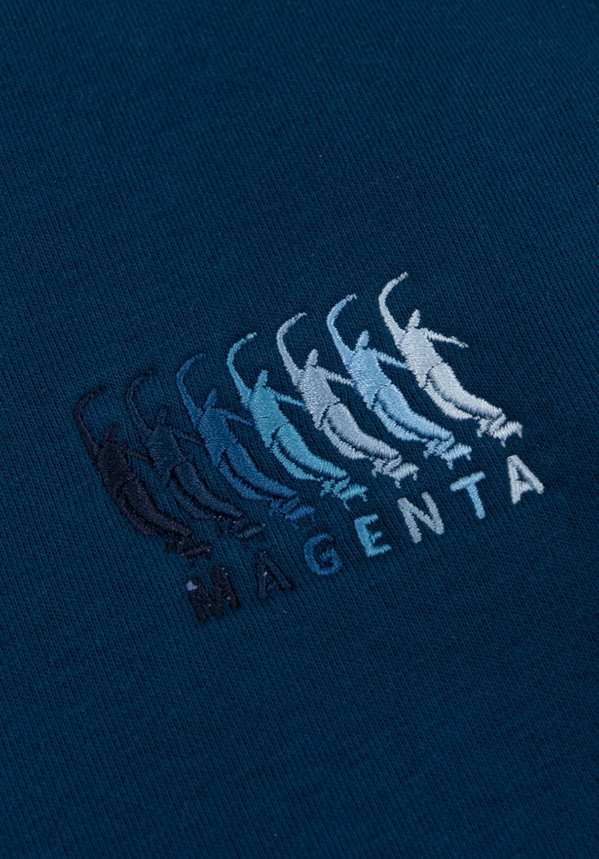 Sequence Crewneck petrolblue Closeup1