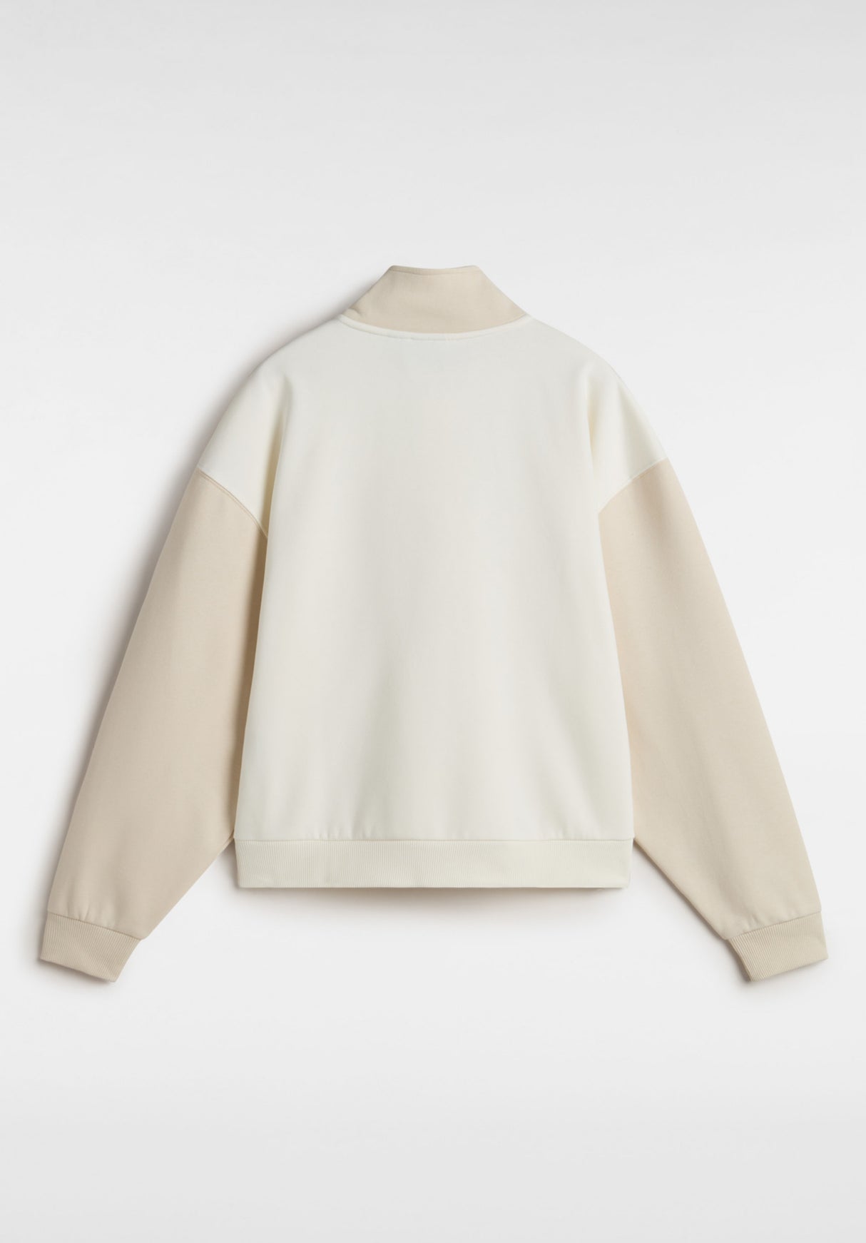 Colorblock Half Zip Mock marshmallow-oatmeal Rueckenansicht