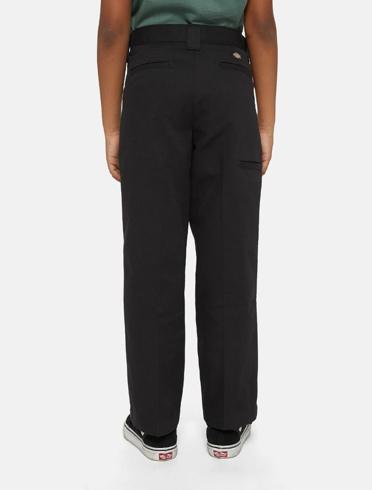 Double Knee Work Pant Youth black Rueckenansicht