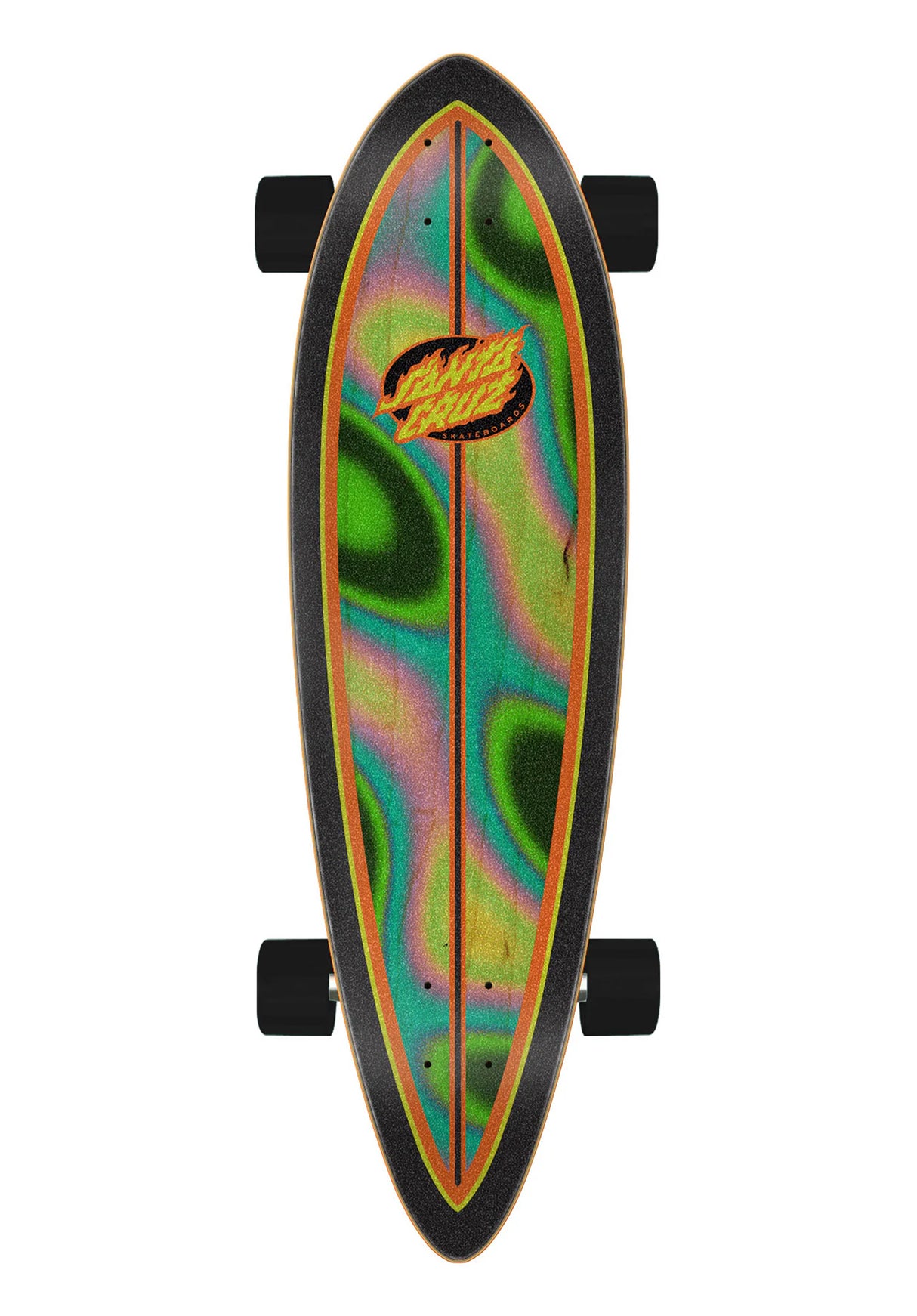 Oval Flame Lava Dot Pintail multicolored Rueckenansicht