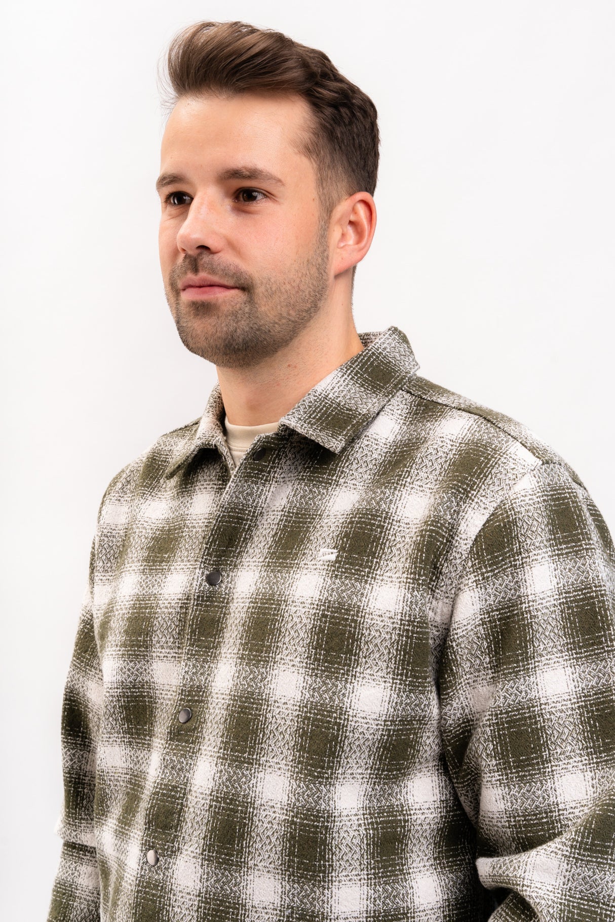 Paris olive-checked Rueckenansicht