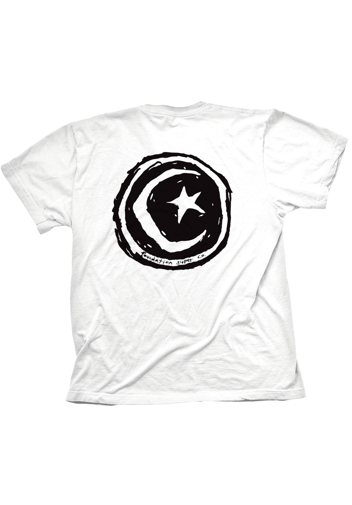 Star & Moon Front & Back Print white Rückenansicht