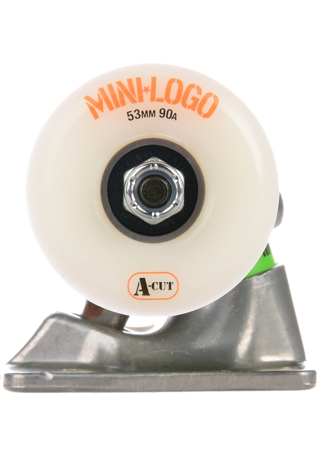 7.13 white A-Cut Wheels 90A Set of 2 raw Close-Up2