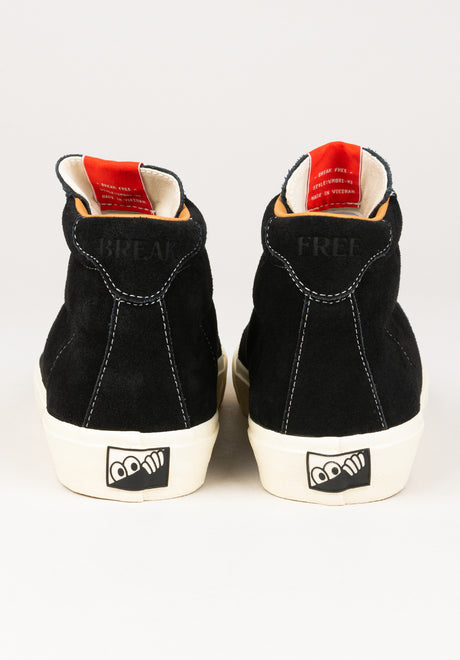 VM001 Suede Hi black-white Seitenansicht