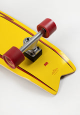 Pipe Power Surfing Series Surfskate 32'' yellow-red Close-Up2