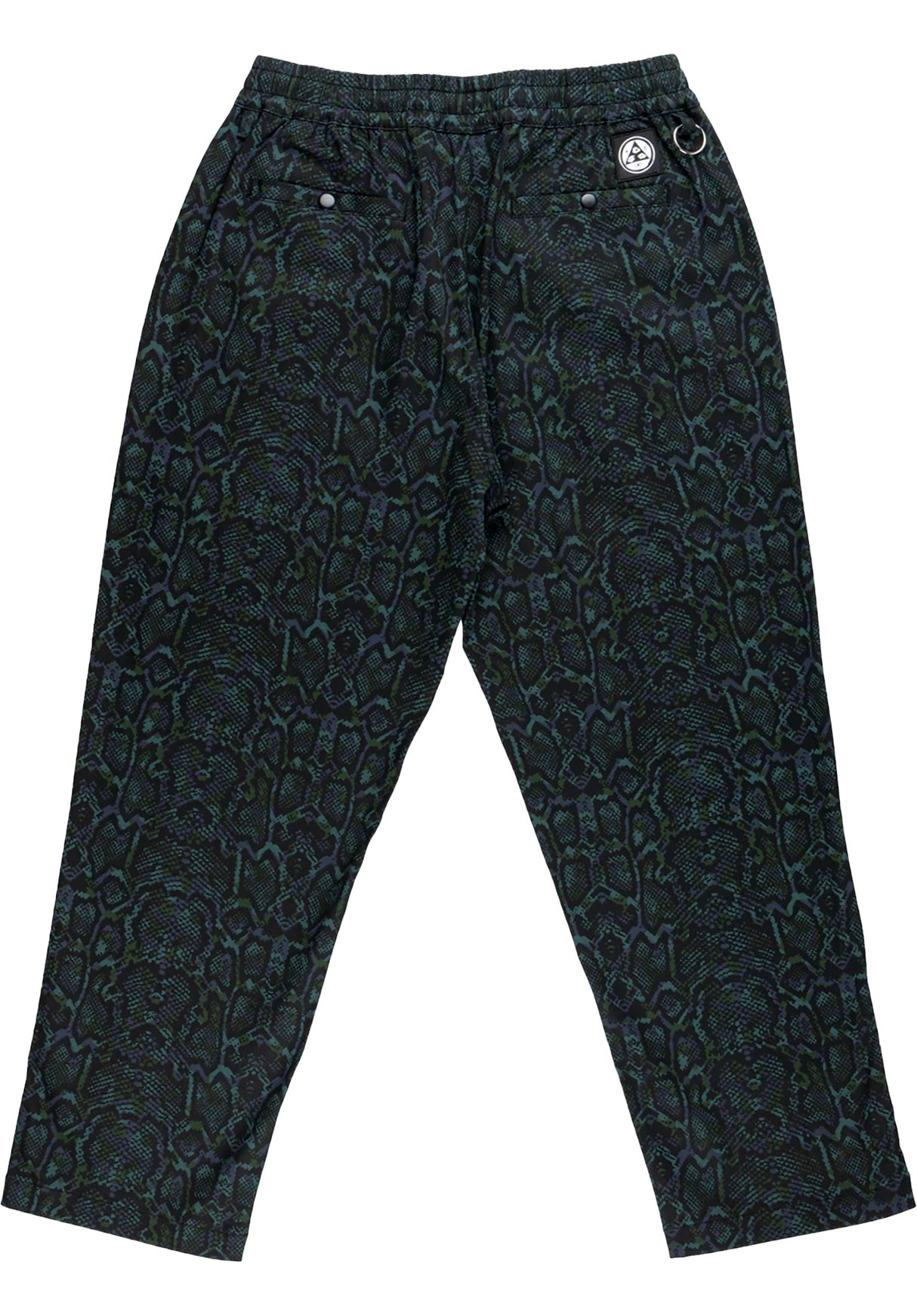 Fauna Printed Twill Elastic Pant spruce Rückenansicht