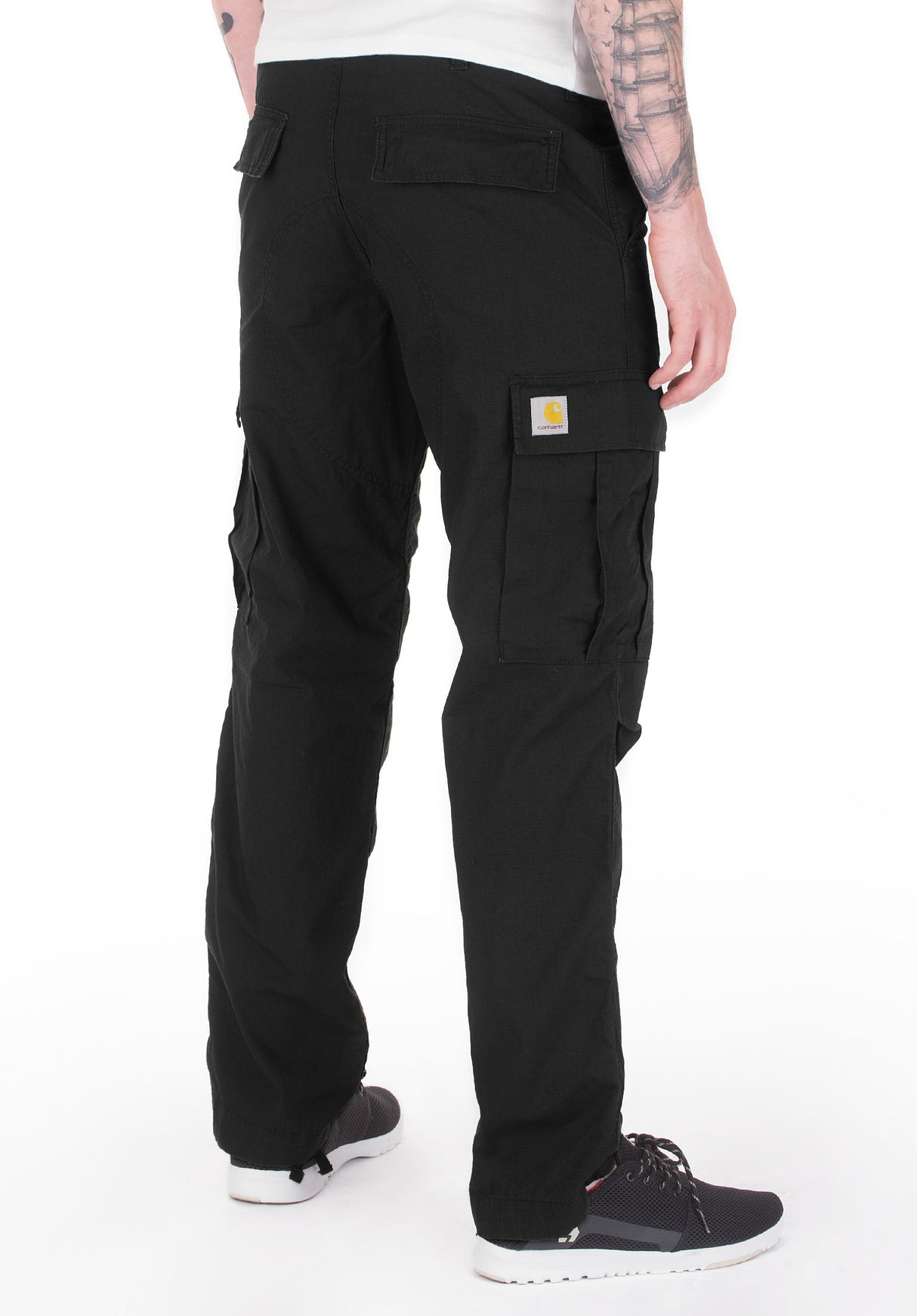 Regular Cargo Pant black-rinsed Rückenansicht