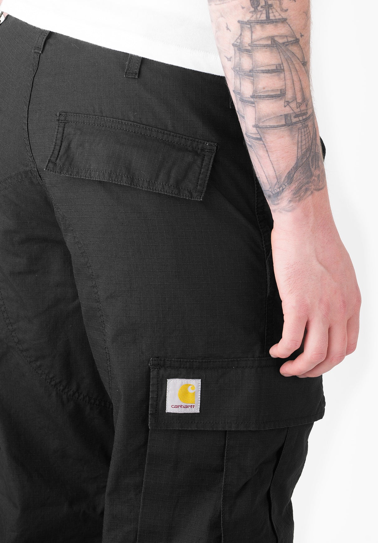 Regular Cargo Pant black-rinsed Close-Up1