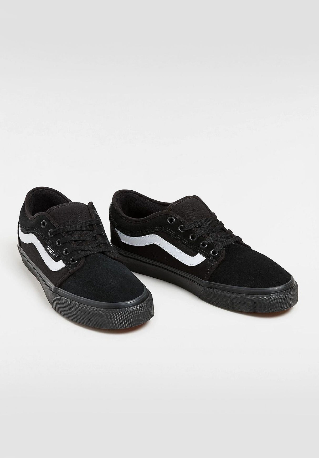 Skate Chukka Low Sidestripe black-black-white Rueckenansicht
