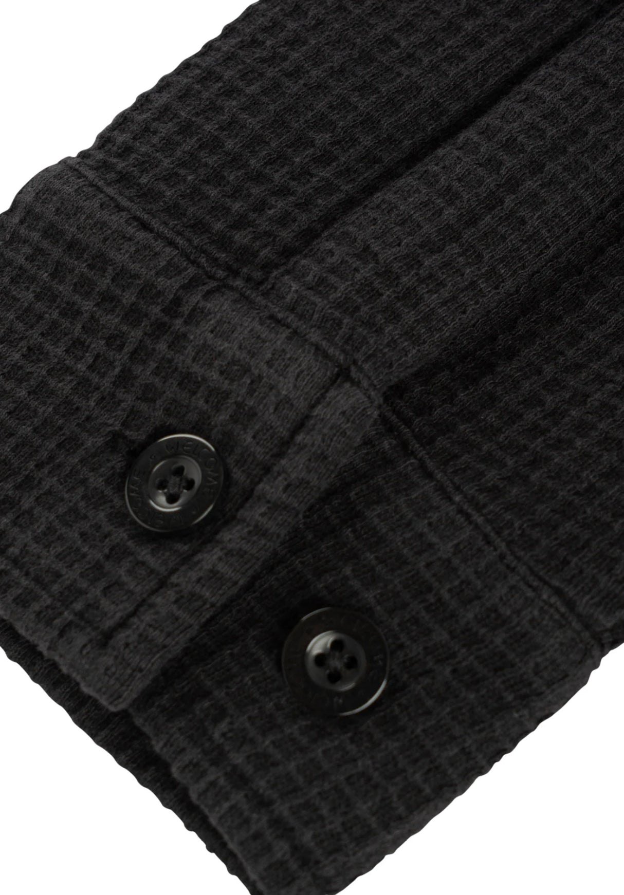 Sliver Waffle Knit Zip black Seitenansicht