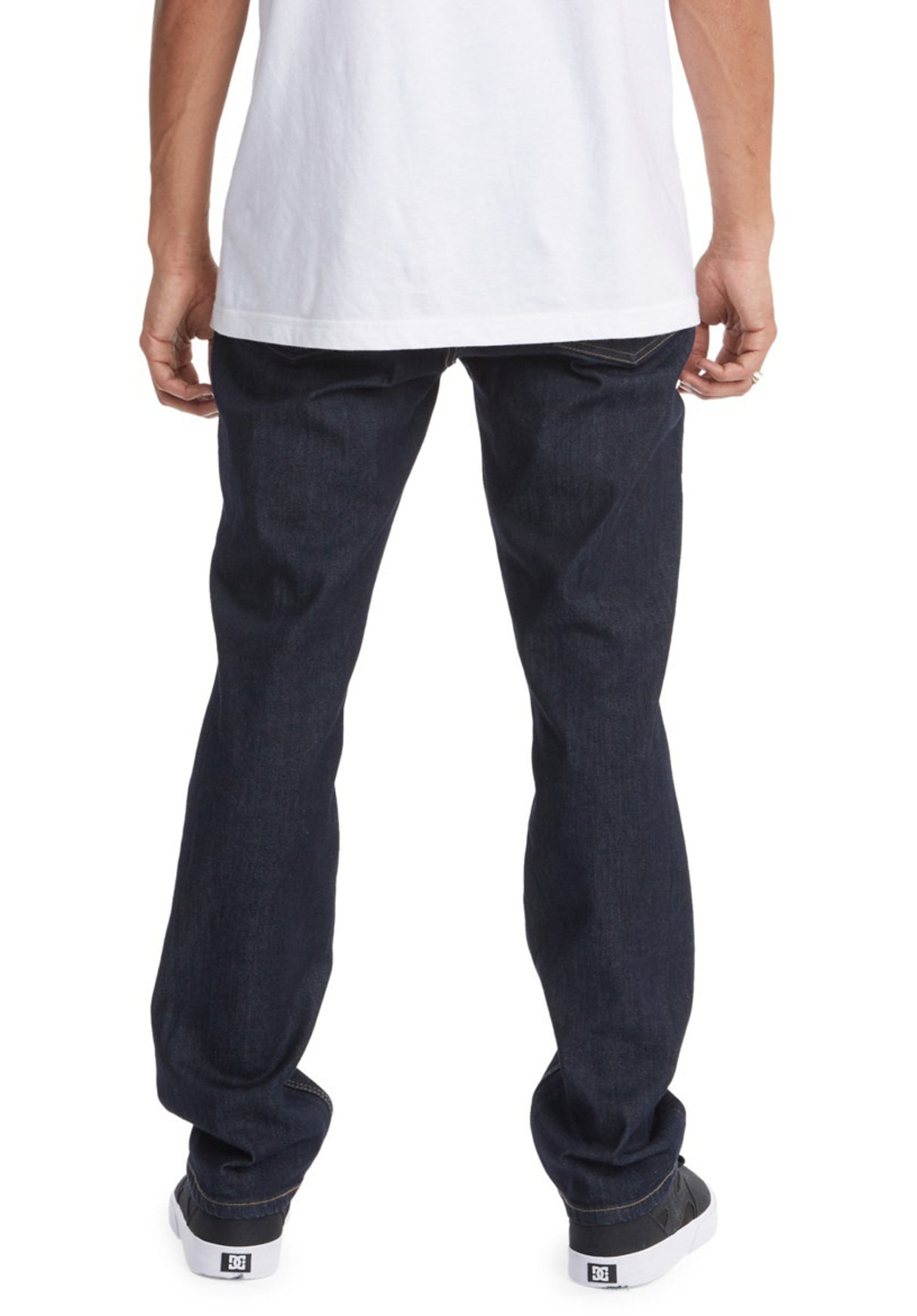 Worker Straight Denim Rid indigodark Rueckenansicht