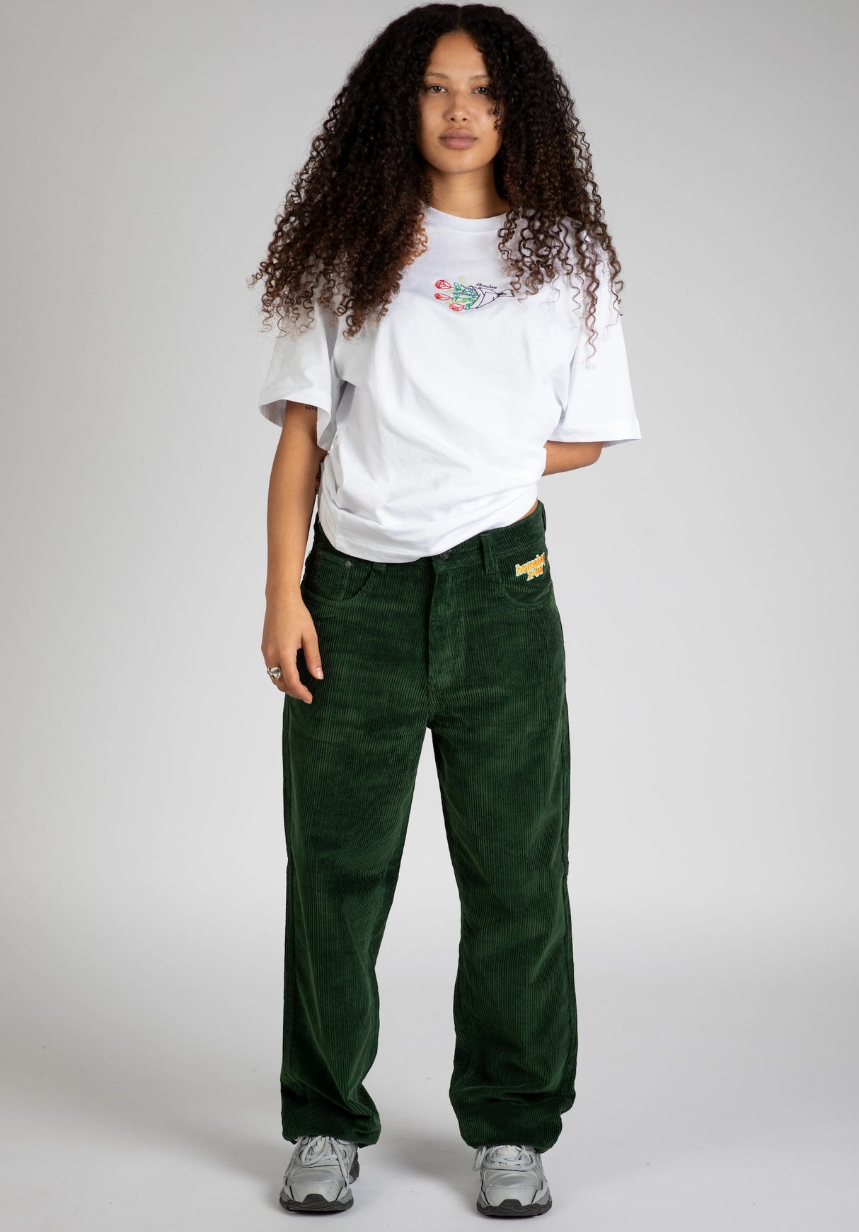 X-tra Baggy Cord forestgreen Rueckenansicht