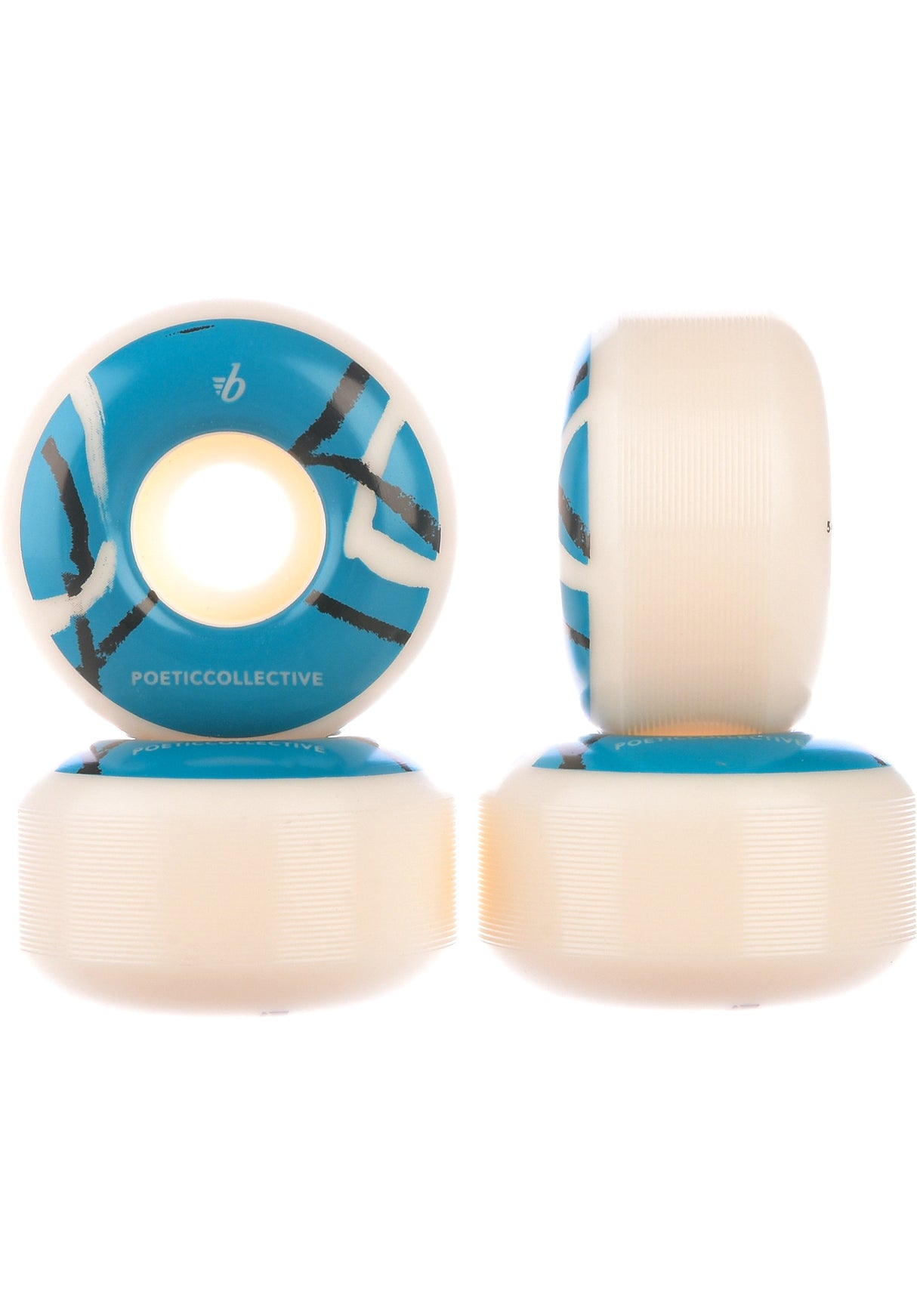 x Poetic Collective Round 101A white-blue Rückenansicht