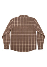 Independent Belmont Flannel Top Hemd-Langarm brown-tan – Rückenansicht