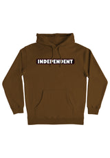 Independent Bar Logo heavyweight Hoodie brown – Vorderansicht