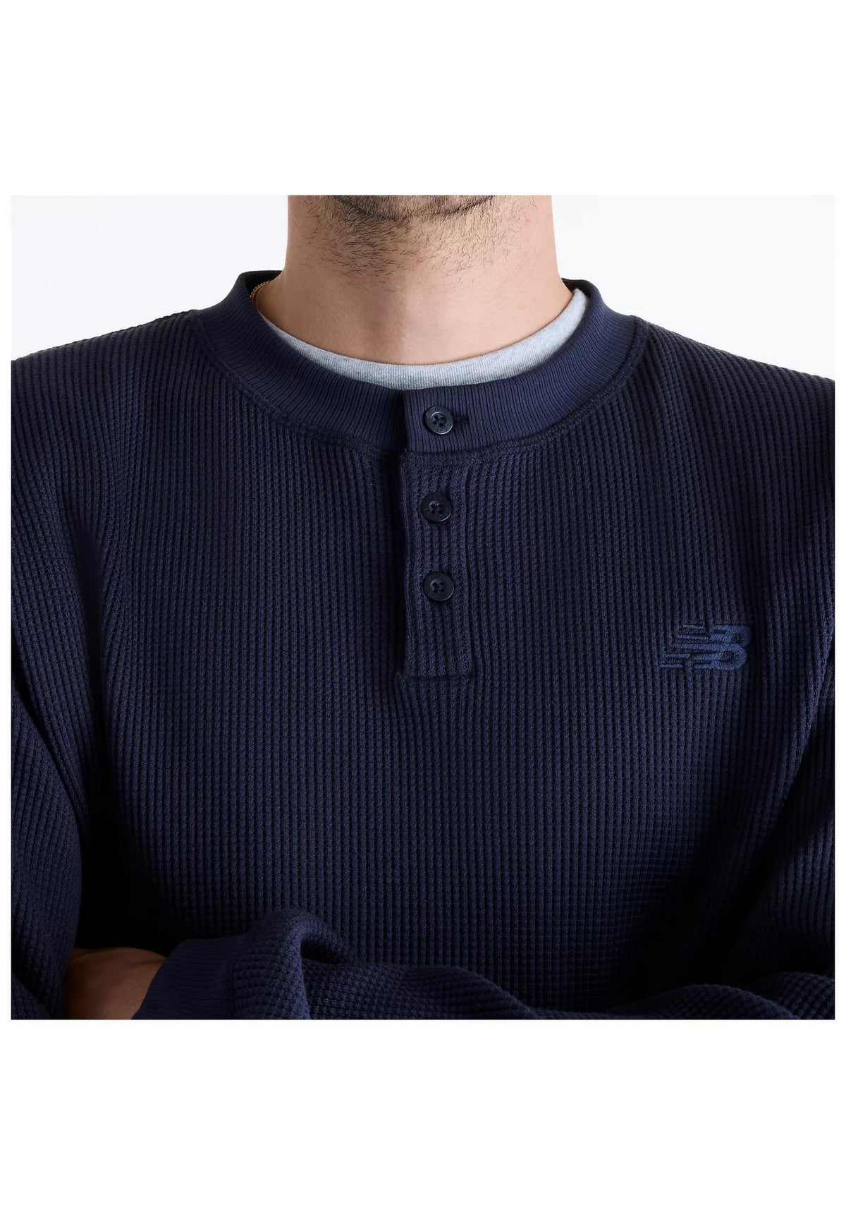 New Balance Numeric Waffle Knit Longsleeve night – Detailansicht 1