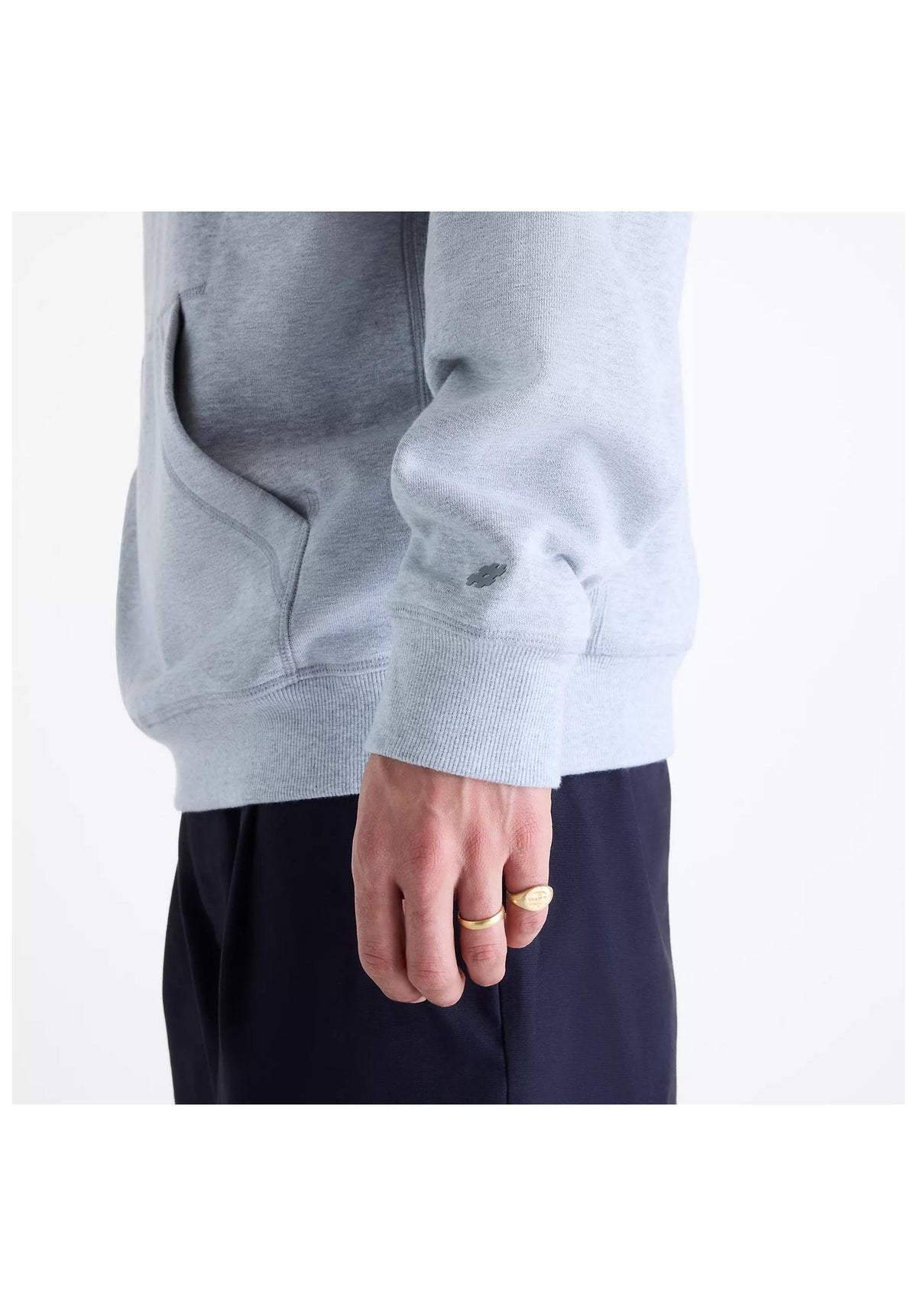 New Balance Numeric French Terry Small Logo Hoodie athleticgrey – Oberansicht