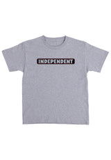 Independent Bar Logo Youth Midweight T-Shirt sportgrey-white – Vorderansicht
