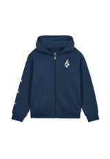 Volcom Iconic Stone Gid Kids Hoodie dustbowl-indigo – Vorderansicht