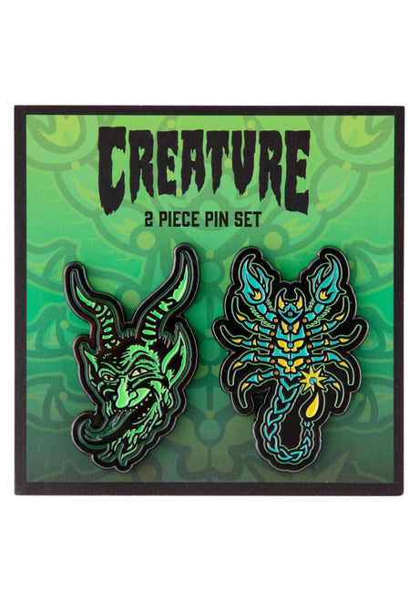 Creature Hellion Pin Set diverser Artikel green-black – Vorderansicht