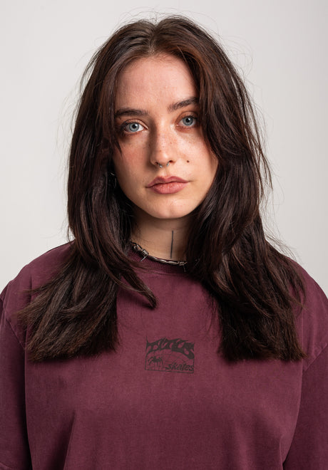 TITUS W Heritage Clean T-Shirt darkberryfaded – Detailansicht 2