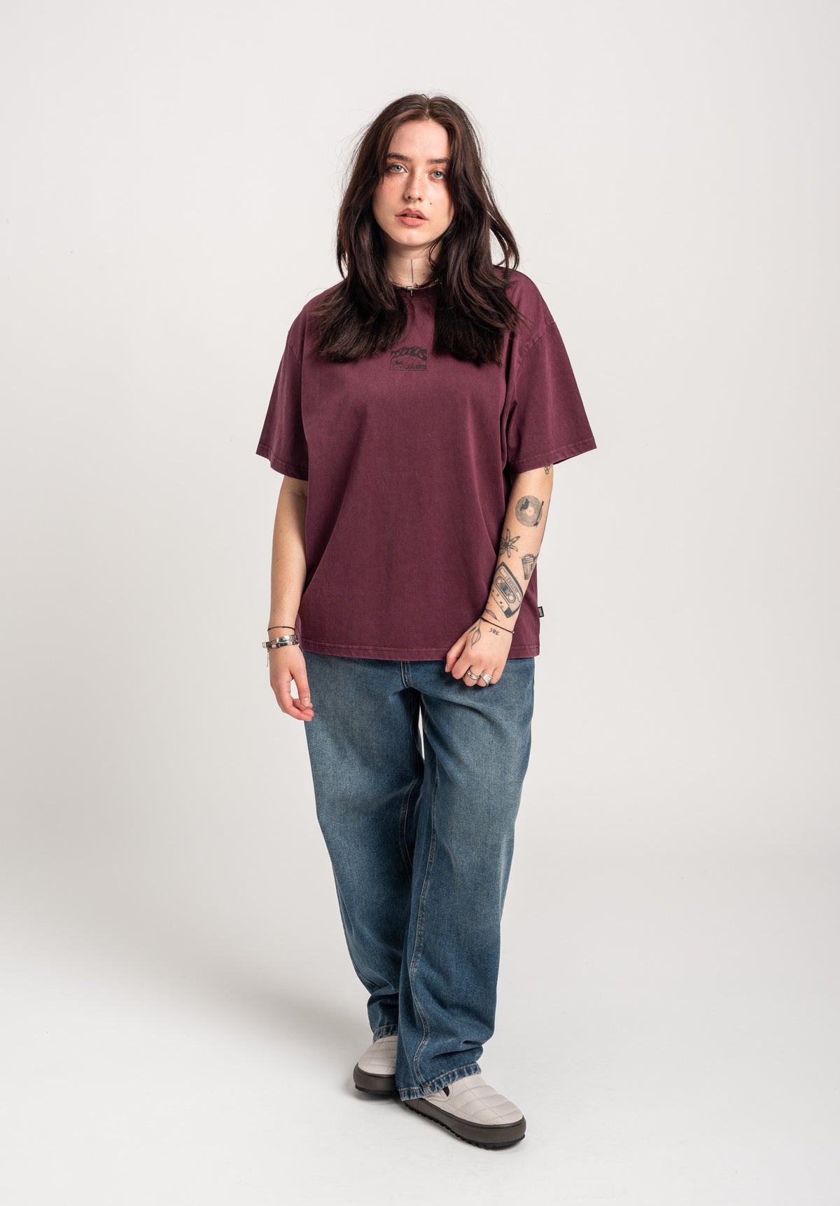 TITUS W Heritage Clean T-Shirt darkberryfaded – Seitenansicht