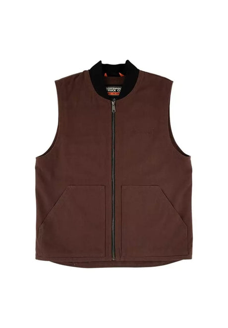Independent Built to Grind Work Top Weste chocolate – Vorderansicht