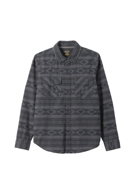 Dark Seas Austin Hemd-Langarm indigo – Vorderansicht