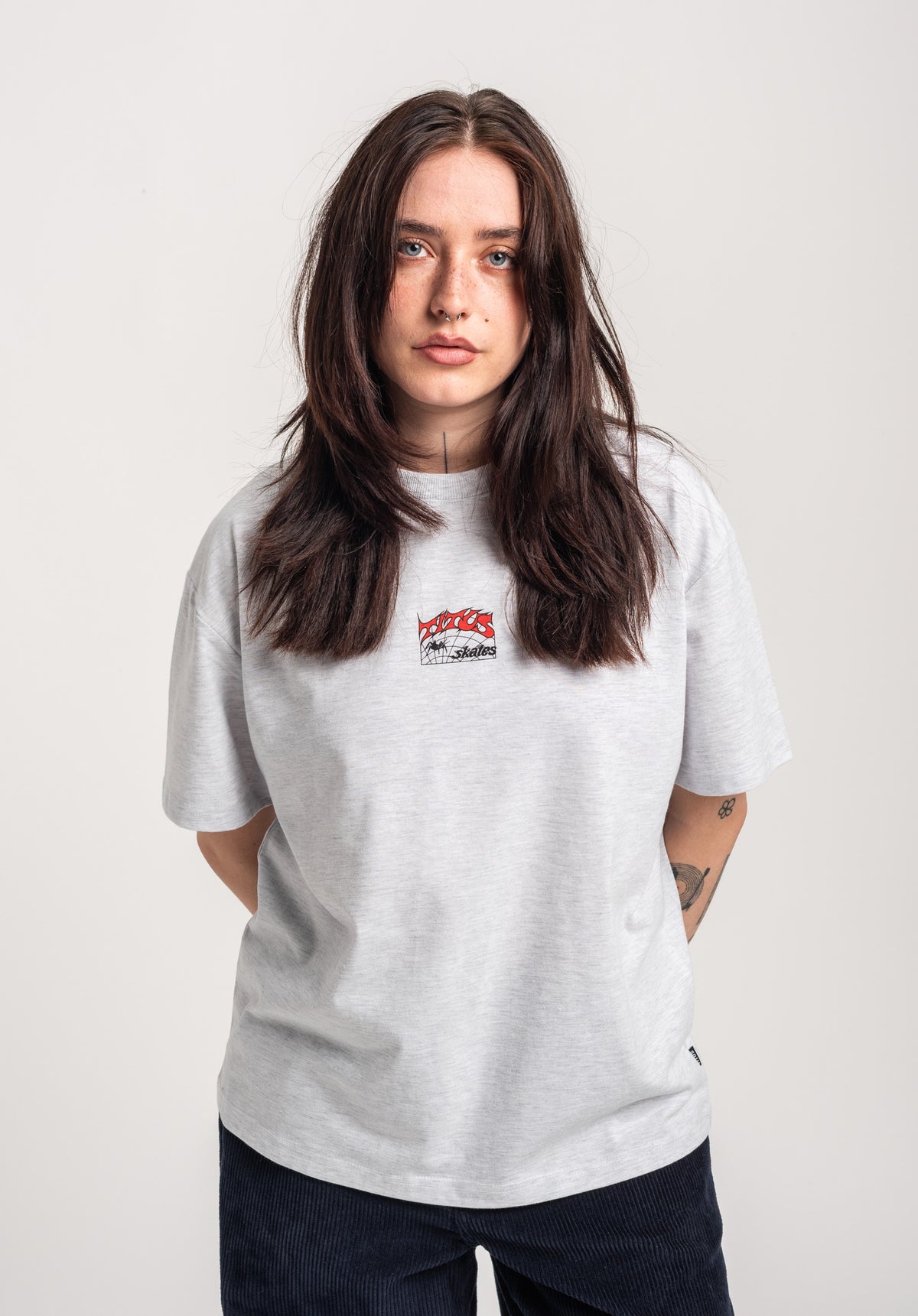 TITUS W Heritage T-Shirt lightheathergrey – Rückenansicht