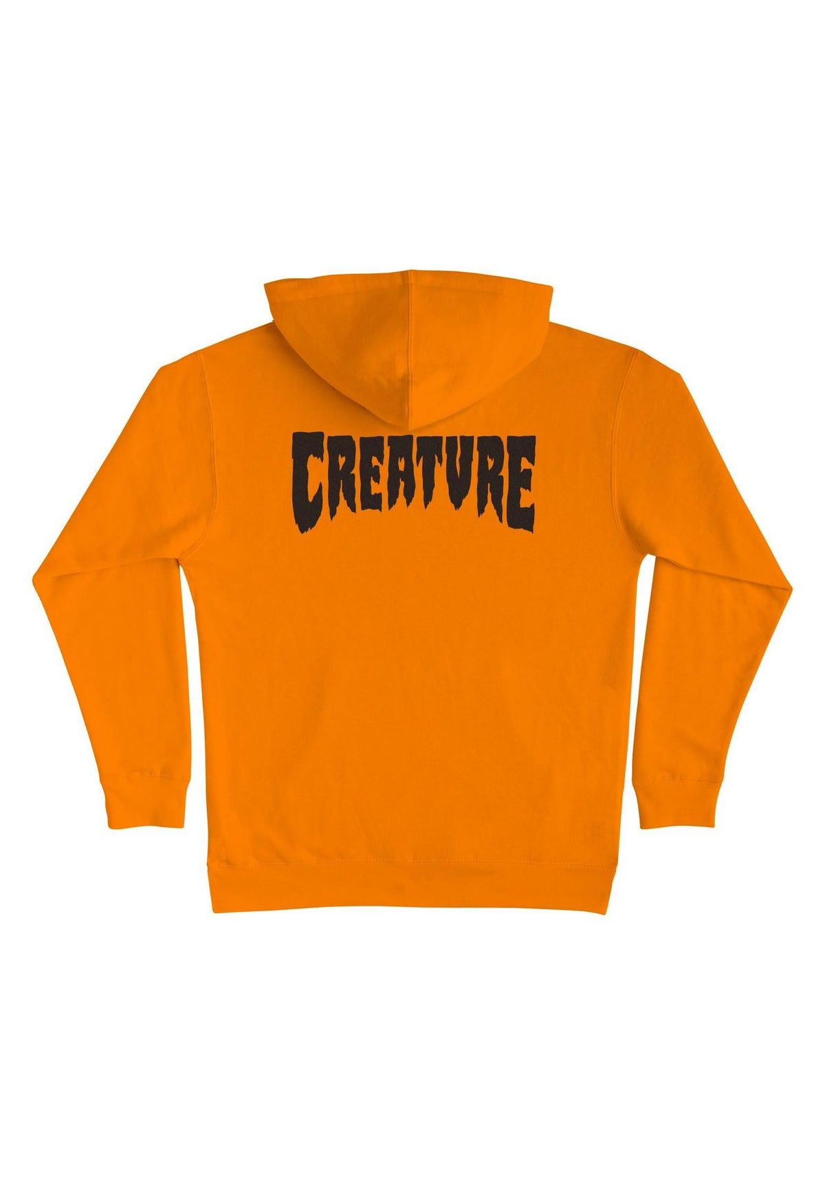 Creature Mono Heavyweight Hoodie safetyorange – Rückenansicht