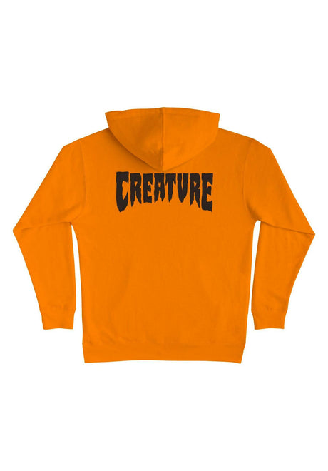 Creature Mono Heavyweight Hoodie safetyorange – Rückenansicht