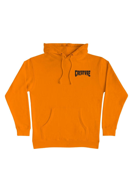 Creature Mono Heavyweight Hoodie safetyorange – Vorderansicht
