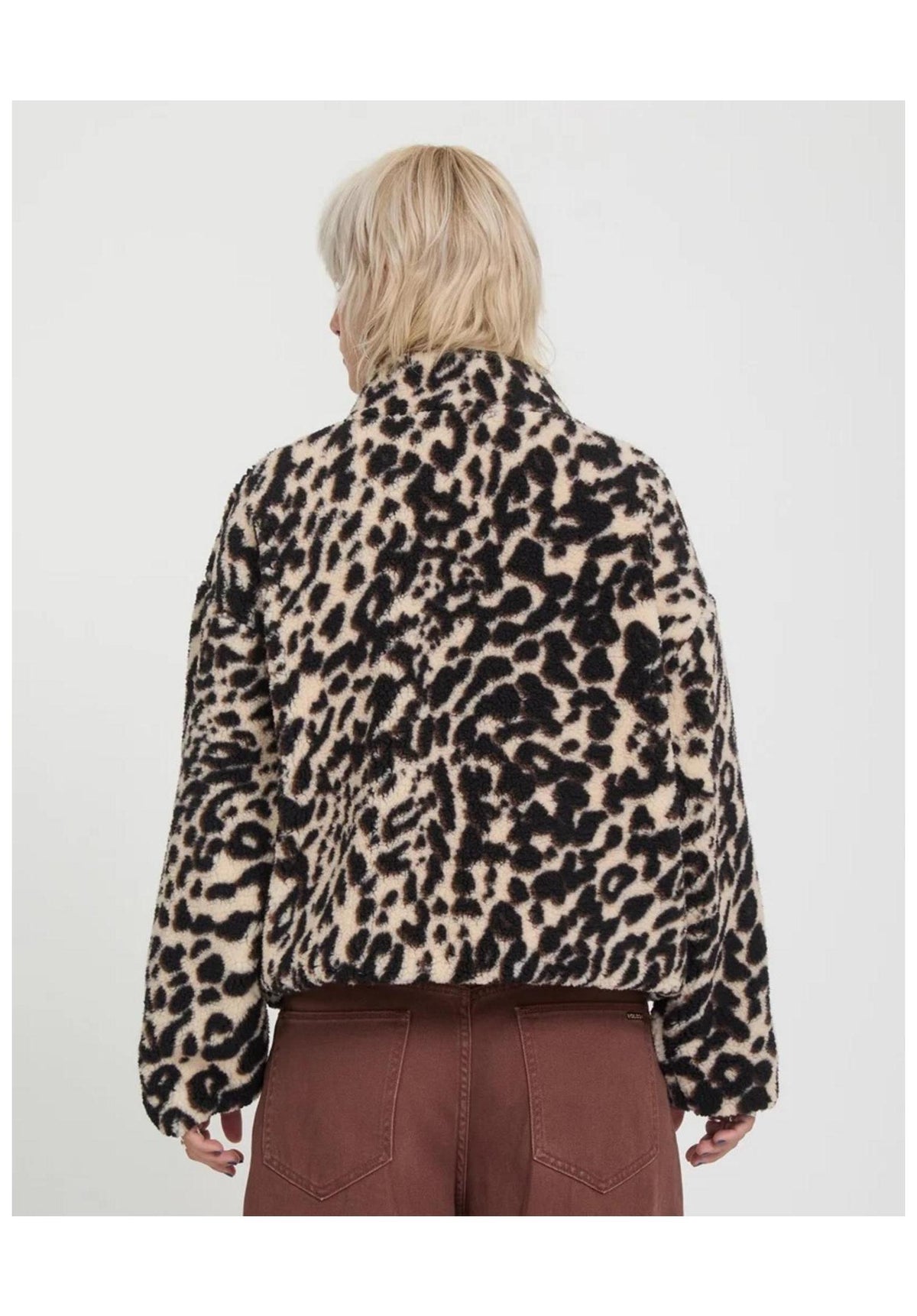 Volcom Wylding Out Sherpa Übergangsjacke animalprint – Rückenansicht