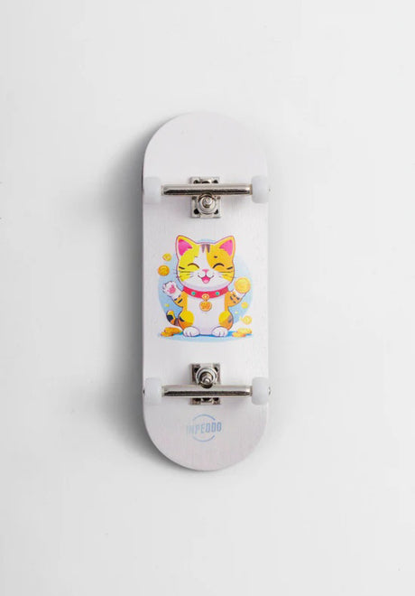 Inpeddo Lucky Cat 5-Ply Wooden Fingerboard Gen3 Skate-Zubehör white – Vorderansicht