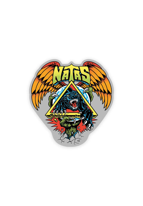 Santa-Cruz Natas SC Panther Clear Mylar 4,5" x 4,25" Sticker diverser Artikel multicolored – Vorderansicht