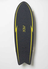 YOW Pipe Power Surfing 32" Surfskate Cruiser-Komplett black – Rückenansicht