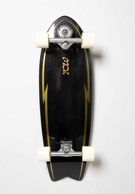 YOW Pipe Power Surfing 32" Surfskate Cruiser-Komplett black – Vorderansicht