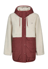 iriedaily Arctik Long Jacket Winterjacke darkrum – Vorderansicht