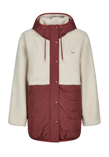 iriedaily Arctik Long Jacket Winterjacke darkrum – Vorderansicht