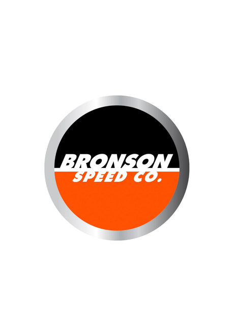 Bronson Speed Co. Spot Logo Silver Foil 4" x 4" Sticker diverser Artikel black-orange – Vorderansicht