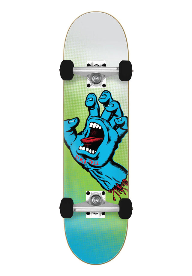 Screaming Hand Color Fade Full white-green-blue Vorderansicht