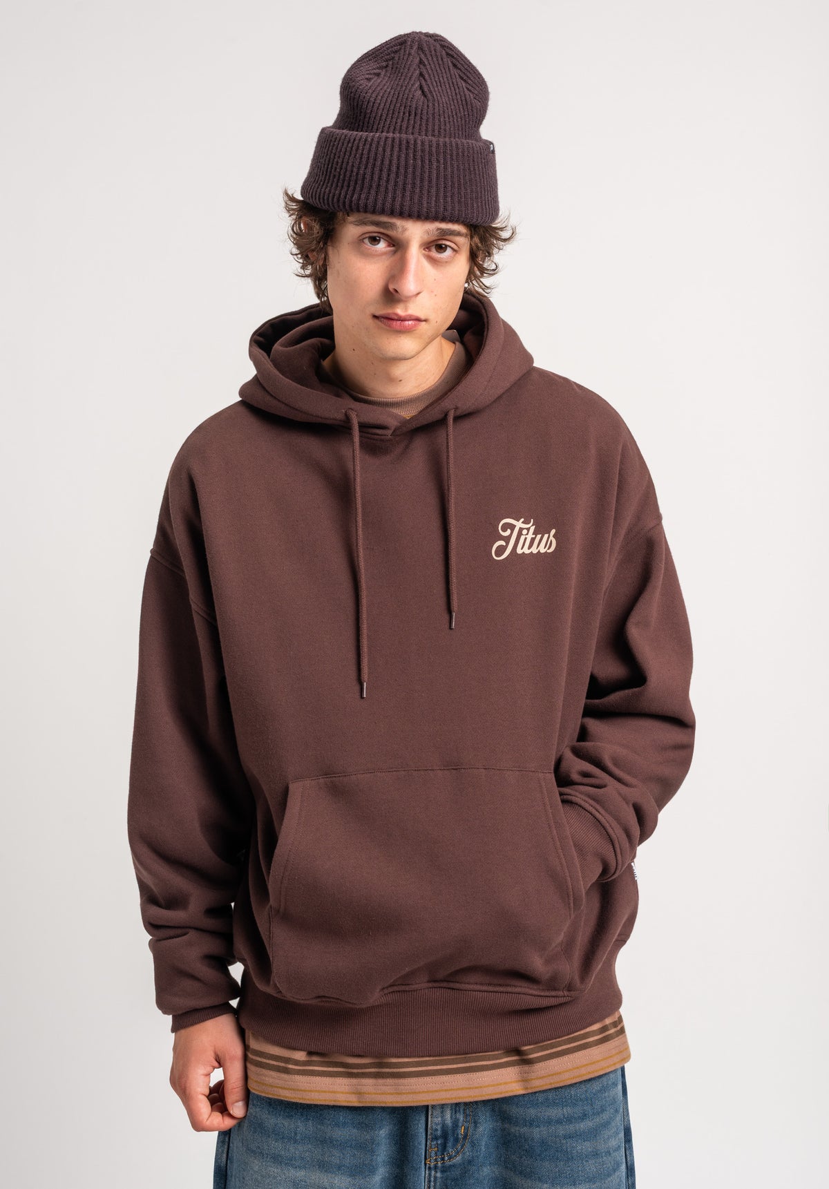 TITUS Nika Hoodie darkbrown – Rückenansicht
