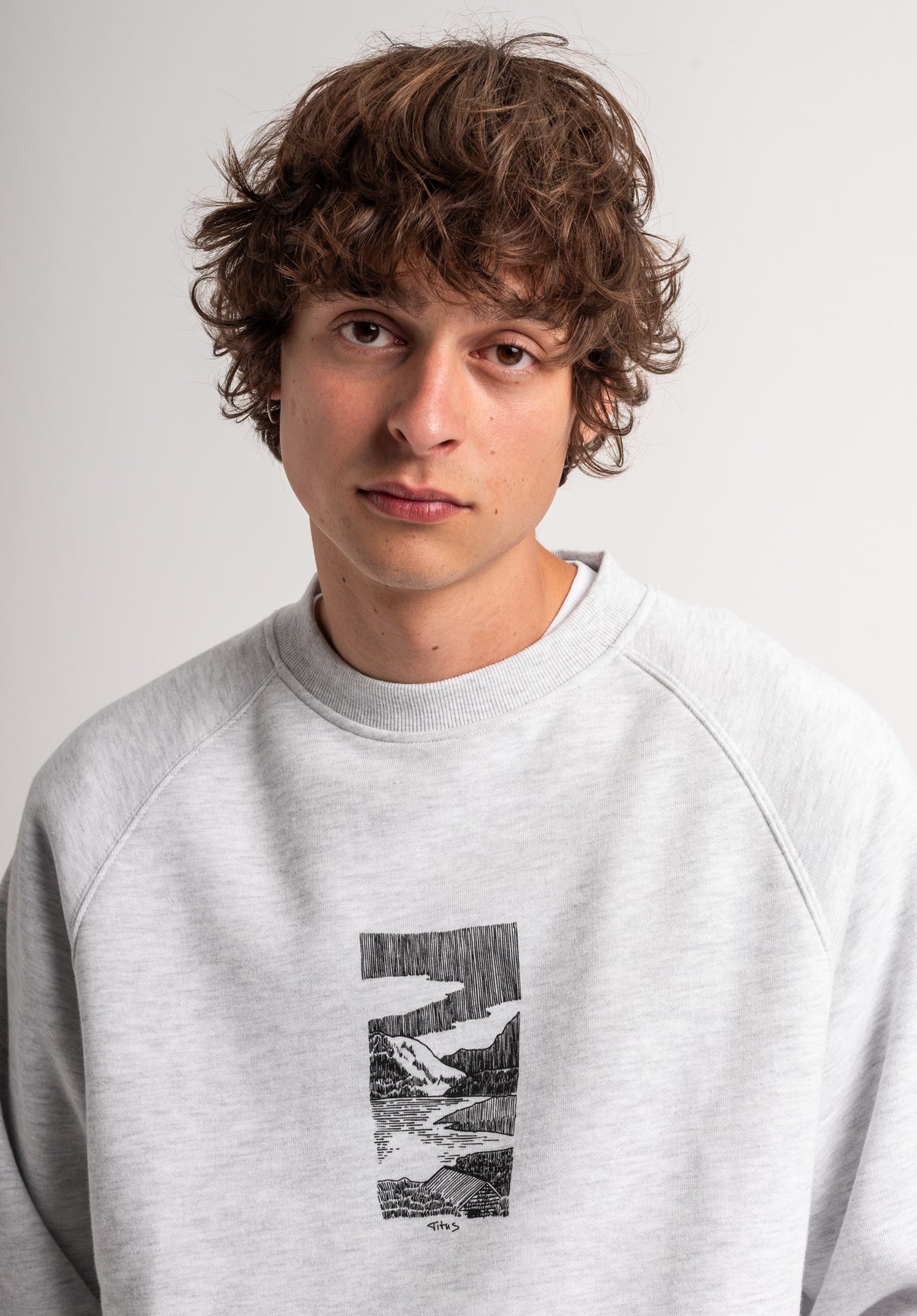 TITUS Lani Sweatshirt lightheathergrey – Rückenansicht
