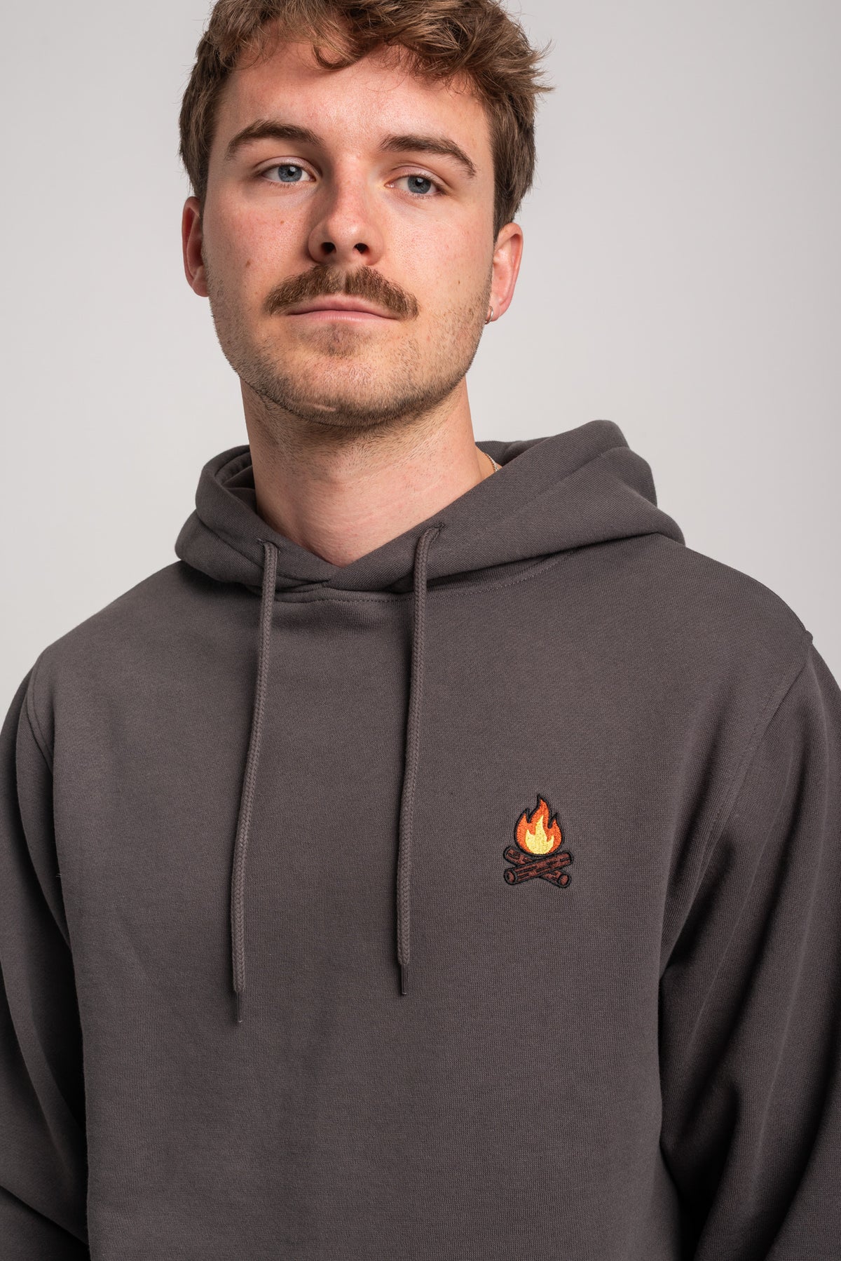 Rules Bonfire Hoodie leadgrey – Detailansicht 1