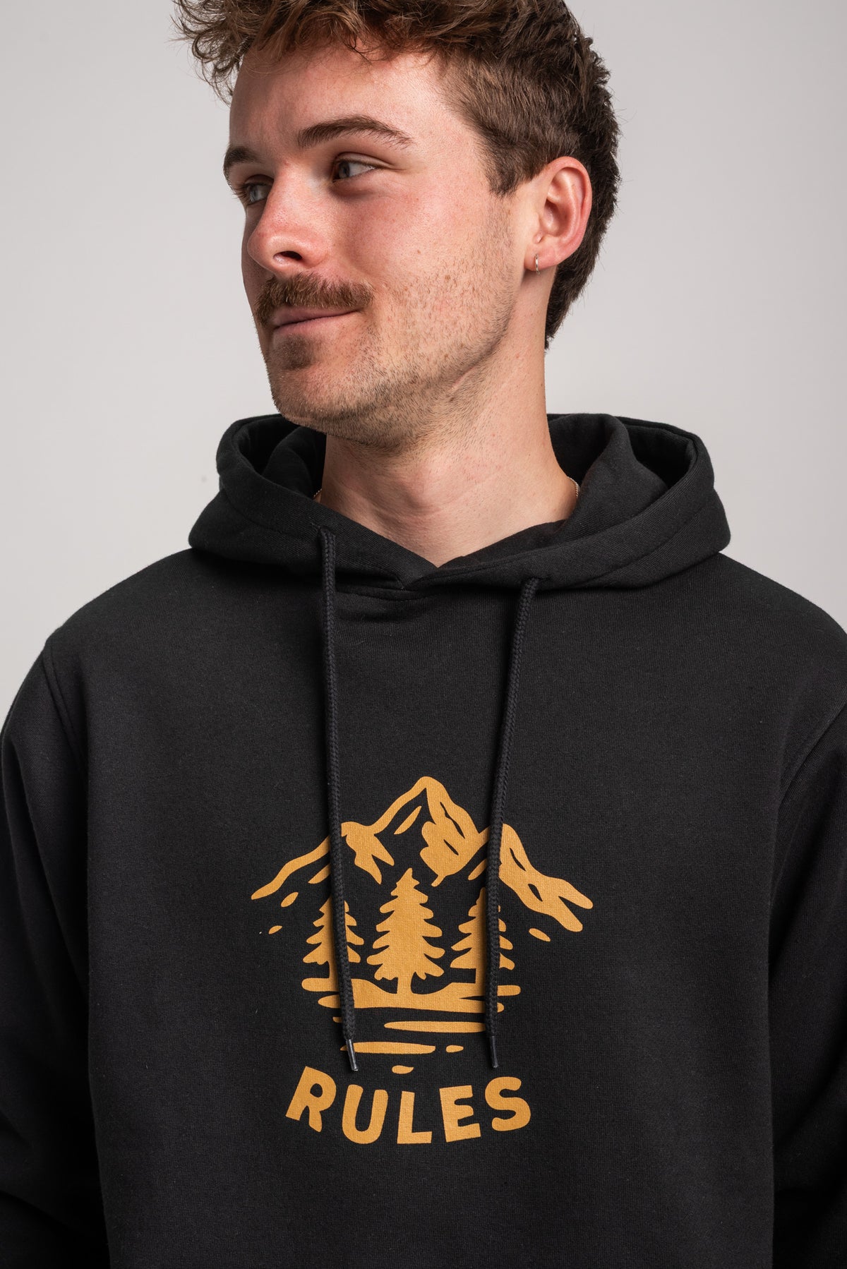 Rules Pine Trees Hoodie black – Detailansicht 1