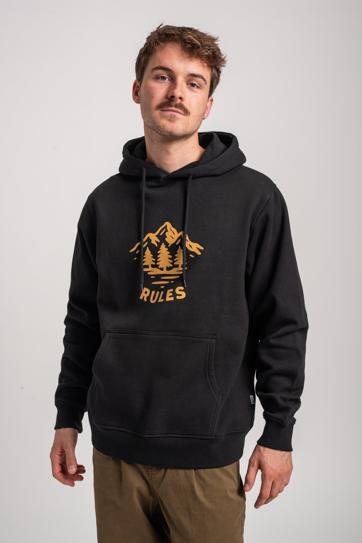 Rules Pine Trees Hoodie black – Rückenansicht