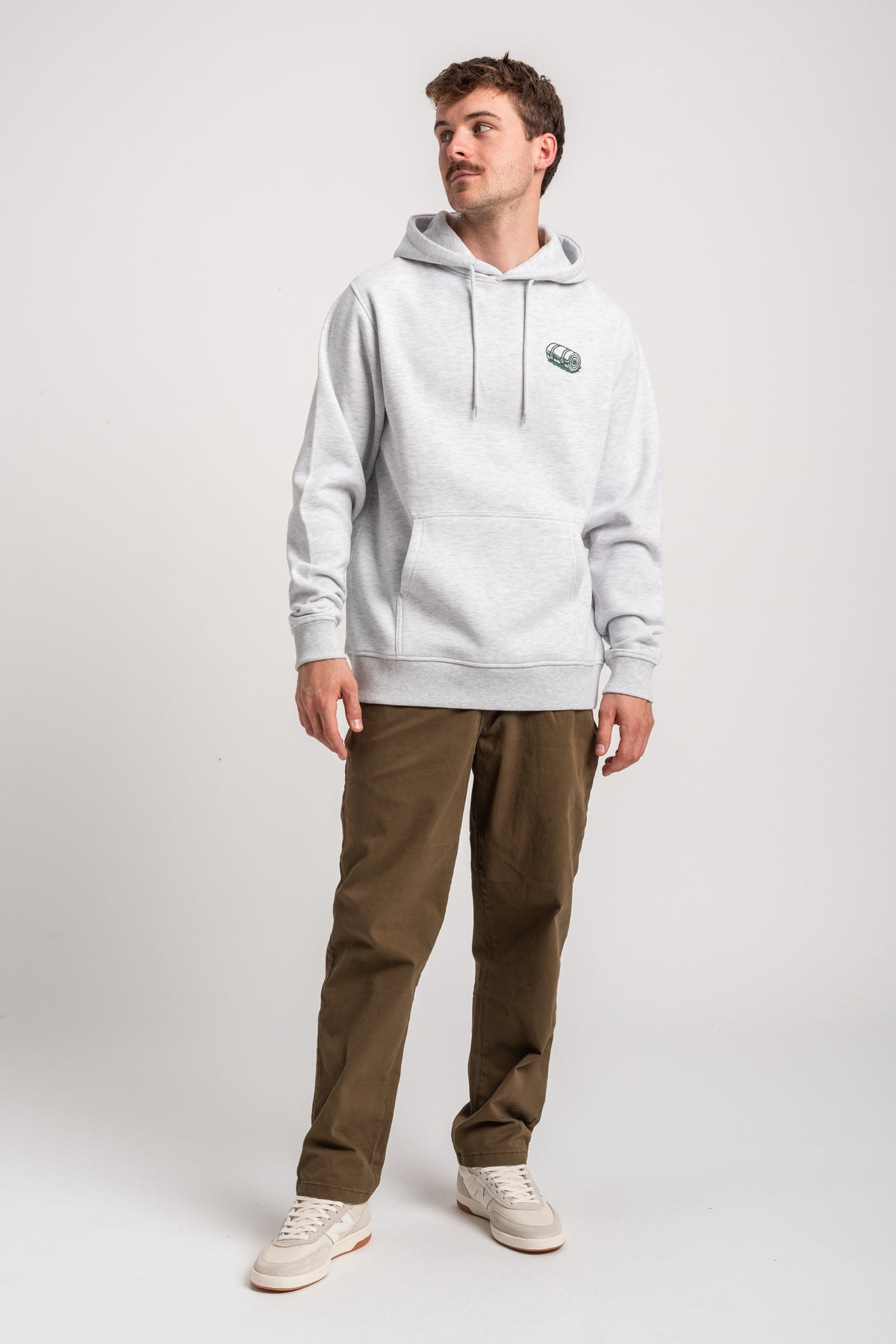 Rules Camping Bag Hoodie lightheathergrey – Detailansicht 1