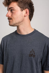 Rules Campfire T-Shirt fogbluemottled – Detailansicht 1