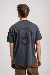 Rules Campfire T-Shirt fogbluemottled – Rückenansicht